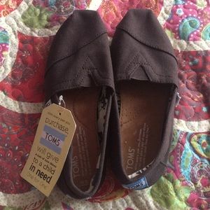 Chocolate Canvas Toms